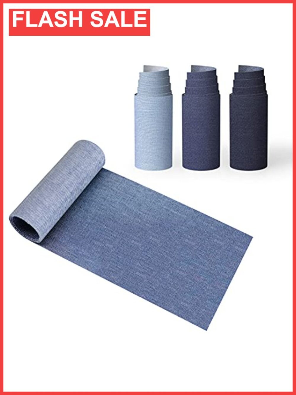 Denim Iron-On Patches 4 Rolls Cotton Repair Decorating